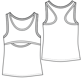 Fashion sewing patterns for LADIES T-Shirts Sport tank top 9161